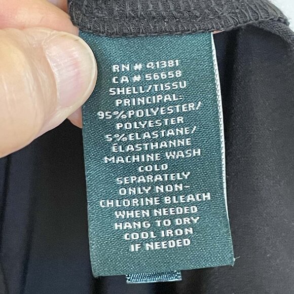 Lauren by Ralph Lauren Black Ruched Faux Wrap Dress Size 2P - Picture 9 of 9